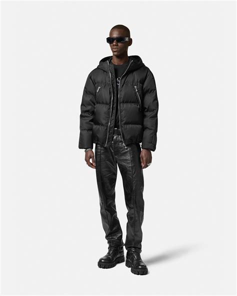 versace men's puffer jacket|Versace windbreaker jacket.